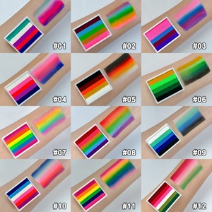 สีเพ้นท์หน้าแบบแยกสี ปลอดสารพิษ สีน้ำสำหรับเพ้นท์ร่างกาย พาเลทสำหรับงานศิลปะ สำหรับงานปาร์ตี้ฮาโลวีน งานเฉลิมฉลอง เด็กและผู้ใหญ่ ใช้เพ้นท์หน้า - Product Image 5