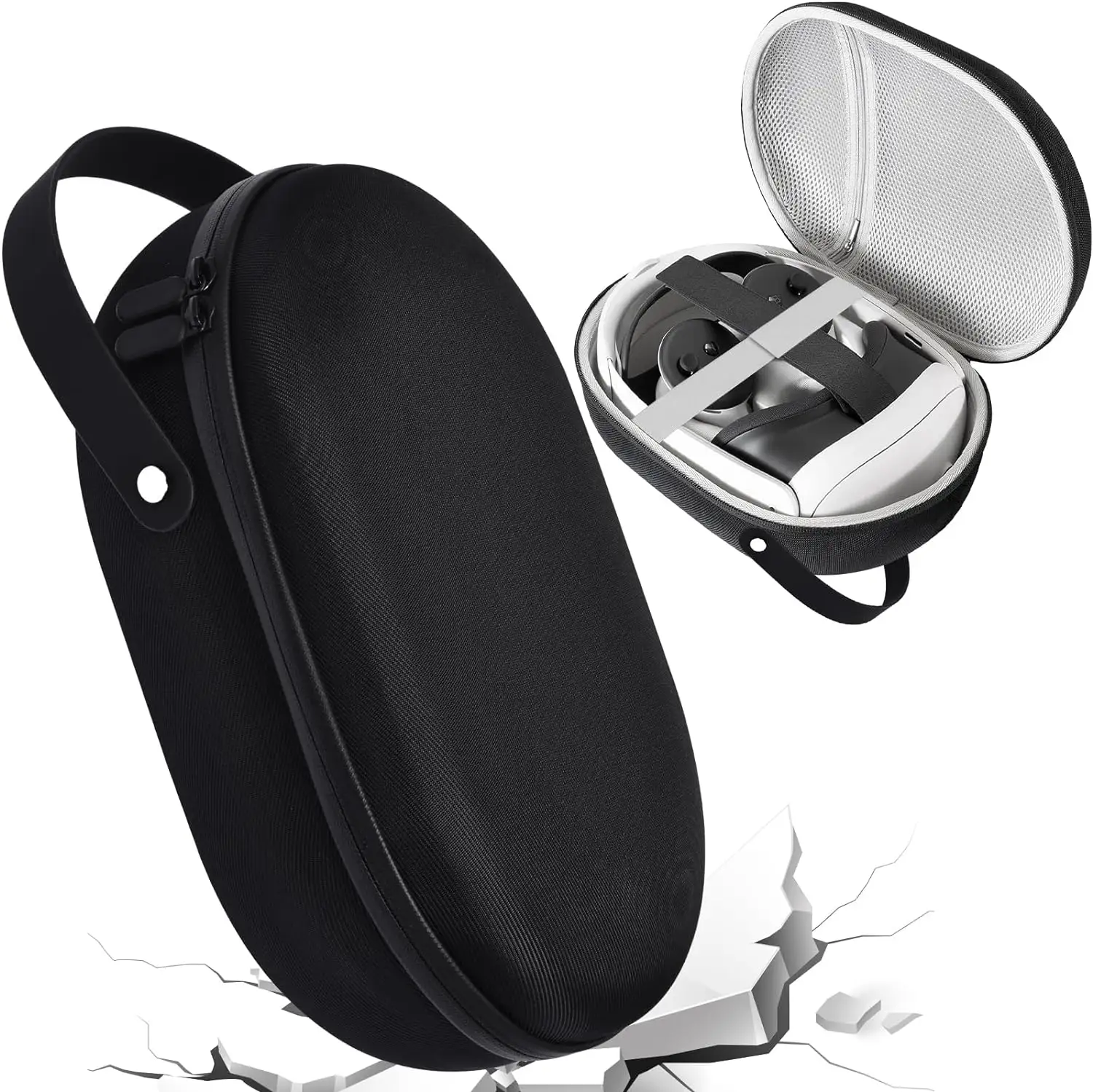 Hard Carrying Case EVA stoßfest wasserdicht Vision Pro VR Headset Reisen Schale Handtasche Aufbewahrungstasche für Vision Pro Zubehör