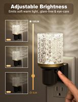 Veilleuses LED ZHILAI à brancher avec capteur, veilleuse de nuit pour chambre à coucher, du crépuscule à l'aube, intensité réglable, en acrylique cristallin pour couloir