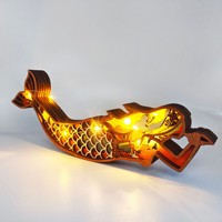 Objet décoratif créatif en bois de sirène et de licorne nouvellement conçu - Décoration romantique pour la maison, artisanat moderne pour le bureau