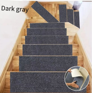 Tapis d'escalier lavable, adhésif, antidérapant, découpable, sans lavage, auto-adhésif, revêtement de sol pour escalier - Product Image 4