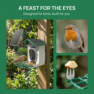 Caméra Alimentée par Énergie <span class=keywords><strong>Solaire</strong></span> WiFi pour Nids d'Oiseaux, Fabrication Personnalisée en Usine, 3MP, Identification des Oiseaux par IA, 3W <span class=keywords><strong>Solaire</strong></span>, 5200mAh, Faible Coût - Product Image 5