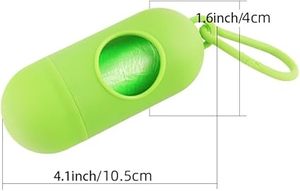 ที่เก็บถุงเก็บอุจจาระสุนัขแบบพกพา Huamaohengchun - อุปกรณ์จัดเก็บขยะสุนัขสำหรับพาเดินเล่น สีเขียวและชมพู - Product Image 5