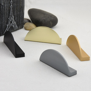 Tirador de latón plano de media luna para muebles, armarios, cajones, herrajes de latón, decoración del hogar, tirador de cocina - Product Image 3