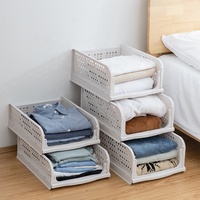 Armoires personnalisées en vente directe d'usine, organisateur de vêtements pour chambre à coucher, boîte de rangement pliable et empilable pour armoire