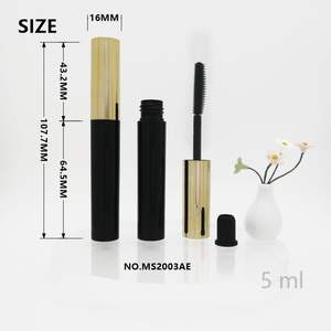 Tubos de rímel de alta calidad con tapa de tornillo dorado de plástico vacío práctico personalizado, venta recomendada de fábrica al por mayor - Product Image 6