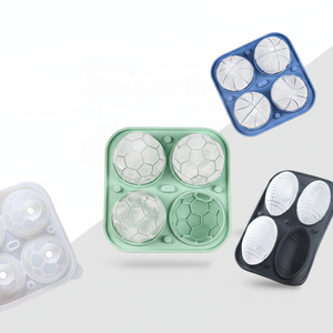 Molde de silicona redondo para cubitos de hielo con forma de balón de fútbol, baloncesto, rugby, para cocina, bar, venta al por mayor, personalizado - Product Image 2