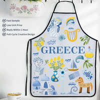 Ensemble de tablier de cuisine, maniques et serviette imprimés sur mesure, linge de cuisine imprimé numérique en gros, fabricant de tabliers par sublimation en Chine