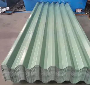 Pasokan pabrik grosir pabrikan lembar atap galvanis berlapis warna Dip panas bergelombang PPGI