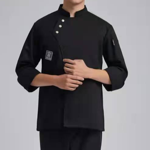 Noir [manches longues] avec trois boutons