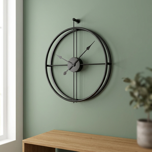 Reloj de Pared Minimalista de Metal, Redondo, Analógico, de Cuarzo, Silencioso, para Sala de Estar - Product Image 4