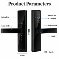 Sistema de Cerradura Inteligente con Huella Dactilar Auvinx Tuya TTLock con Control por Aplicación para Administración de Propiedades de Alquiler de Apartamentos y Proyectos Hoteleros