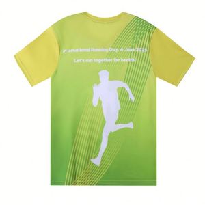 Camiseta de Maratón Sublimada de Alta Calidad con Impresión Personalizada, Secado Rápido, Transpirable, para Hombre, Compresión Deportiva, para Gimnasio - Product Image 3