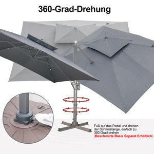 Parasol de jardin, de patio, de piscine, d'hôtel, grand parasol 3*2M, Foshan, qualité supérieure, prix bas garanti - Product Image 4