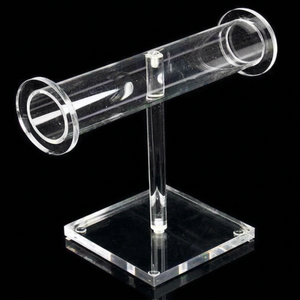 T-Bar Jewelry Display Cabinet with Bracelet <b>Stand</b> and Ring Tray Countertop Showcase Organizer for Boutique Shop - Product Image 1