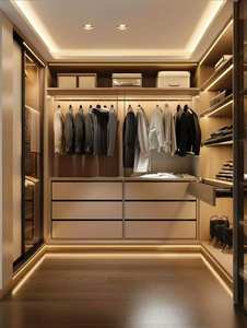 ตู้เสื้อผ้าสำหรับใส่เดินในตู้เสื้อผ้าตู้เสื้อผ้าตู้จัดระเบียบระบบวอล์กคินที่ทันสมัย - Product Image 2