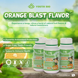 200mg Vitamin C Kautabletten Tägliche Gesundheitspflege Ideal für Schnelles Tempo Schnelle Lieferung Orange Erwachsene OEM ODM - Product Image 2