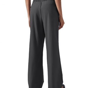 Pantalon large pour femme, coupe ample, couleur unie, personnalisé OEM, pour un style décontracté et streetwear - Product Image 4