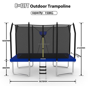<span class=keywords><strong>Trampoline</strong></span> Zoshine, grand <span class=keywords><strong>trampoline</strong></span> rectangulaire d'extérieur, robuste, résistant aux intempéries, conforme à la norme ASTM, avec <span class=keywords><strong>filet</strong></span> et échelle <span class=keywords><strong>pour</strong></span> enfants et adultes - Product Image 1