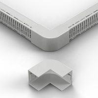 Goulotte pour câbles en PVC avec accessoires tels que droit, coude, té, etc., qui peuvent être convertis et connectés de manière flexible