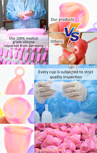 Stérilisateurs de coupes menstruelles personnalisables en gros Furuize pour les soins féminins, en silicone médical, coupes menstruelles réutilisables et sûres - Product Image 3