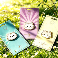 Épinglette en émail personnalisée au design original avec placage or rose, comprenant un badge métallique de personnage d'anime, vendu séparément