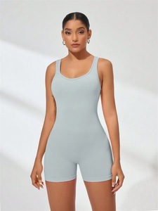 Combinaison de sport courte pour femme, sans manches, sexy, dos nu, vêtements de yoga, tenue de cyclisme, combinaison une pièce, vêtements de loisirs de plein air - Product Image 5