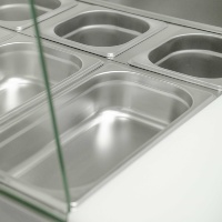 Réfrigérateur 3portes pleines 368L table à salade inox salade pizza bar pizza préparation table en marbre équipement commercial réfrigérateur comptoir