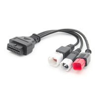 Cable de escáner de motocicleta Yamaha 3 en 1 300mm 3 pines 4 pines 6 pines 12V PVC aislado IP67 adaptador Conductor de cobre