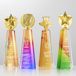 Crystal <b>Trophy</b> Rectangle Laser <b>Engraved</b> Digital Printing Business Gift Award Supplies Custom Made - Product Image 4