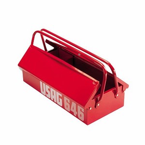 Boîte à outils Usag 646/2LV en acier peint, 2 compartiments, 585x210x230mm, avec poignées pour le rangement en atelier - Product Image 1