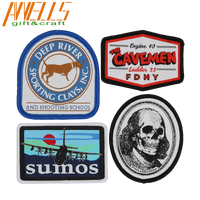 Écusson Tissé Thermocollant Personnalisé Logo de Marque Université Moto, Application DIY, Appliques Non-Tissées pour Vêtements, Patch Chapeau, Badge d'Équipe