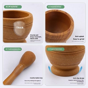 <strong>Thai</strong> Style <strong>Pestle</strong> Bowl for Garlic Ginger Spices Grinding Eco Friendly Asian Cooking Papaya Salad Tool Kitchen <strong>Pestle</strong> Grinder - Product Image 6