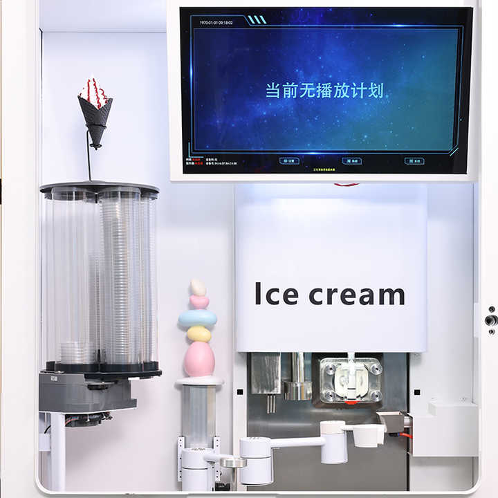 Ice Cream Robot Ice-cream Vending Machine Commercial Industrial Fully ...