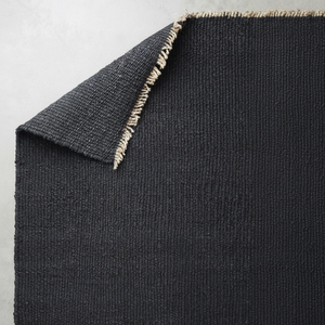 Fabricant indien fait à la main tissé à la main 100% naturel lavable Design Jacquard chanvre Sisal noir Jute tapis tapis sol porte tapis - Product Image 1