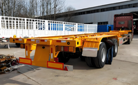 Nouvelle semi-remorque porte-conteneurs 3 essieux 40 pieds 45 pieds 60T, châssis squelette pour port et quai, fabrication chinoise