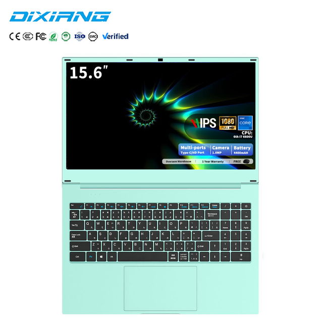 Factory Wholesale Core I7 6600U 15.6-inch 1920*1080P IPS Screen, 16GB RAM, 128GB/256GB/512GB/1TB SSD Student and Business Laptop