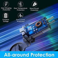 Prise de charge double USB 12V 78W avec double PD 30W et QC3.0 18W, interrupteur intégré, en aluminium, pour bateaux et motos