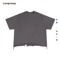 Vente chaude – Pull tricoté lâche et épais à col rond, coupe oversize 280g, épaules tombantes, 100% coton, écologique, de luxe, style Hip Hop pour homme