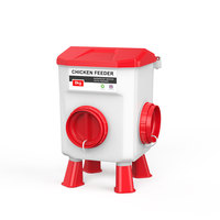Mangeoire automatique pour volailles en plastique de 8 kg et 12 kg avec port d'alimentation étendu