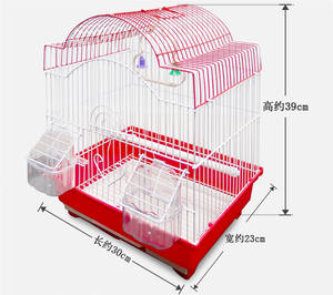 2022 yeni düşük adedi OEM kuş kafesi plastik tepsi ile metal papağan kuş kafesi hayvan kafesleri - Product Image 6