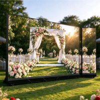 Afficheur LED Commercial Pliable sur Pied P2.0, Cabinet Mince, Roulettes, Haute Luminosité, 8K HDR 1000, Affichage Numérique, Compatible Lumière du Soleil