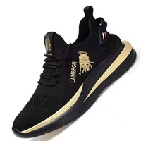 Chaussures de marche respirantes d'automne pour hommes, style décontracté, antidérapantes, confortables, noires, fabriquées par un fabricant de mode à prix abordable