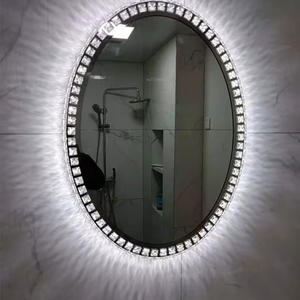 Hangon现代发光二极管圆形矩形椭圆形发廊家具套装水晶美容美发镜化妆镜化妆站 - Product Image 3