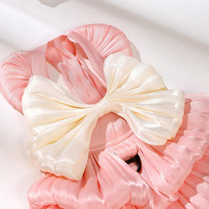 Qbellpet vêtements pour animaux de compagnie chat printemps/été débardeur arc robe de princesse boucle de Traction adaptée aux chiens de petite et moyenne taille - Product Image 6