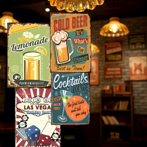 Affiche Métallique Rétro Classique avec Logo de Bière en Étain pour Décoration Murale de Bar ou de Cave Personnelle, Vente en Gros et Personnalisation - Product Image 2