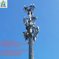 Torre Monopolar de Acero Galvanizado en Caliente de 15m a 60m para Telecomunicaciones, Torre de Tubo Único para Instalación de Antenas 4G 5G