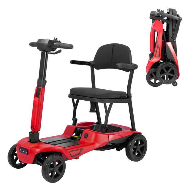 New Arrival Lightweight Portable Foldable Mobility Scooter Elderly Easy Folding Two Battery 45KM Long Range Handicapped Scooter