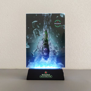 Support de menu en acrylique éclairé par LED, panneau lumineux rechargeable double face pour bar - Product Image 1