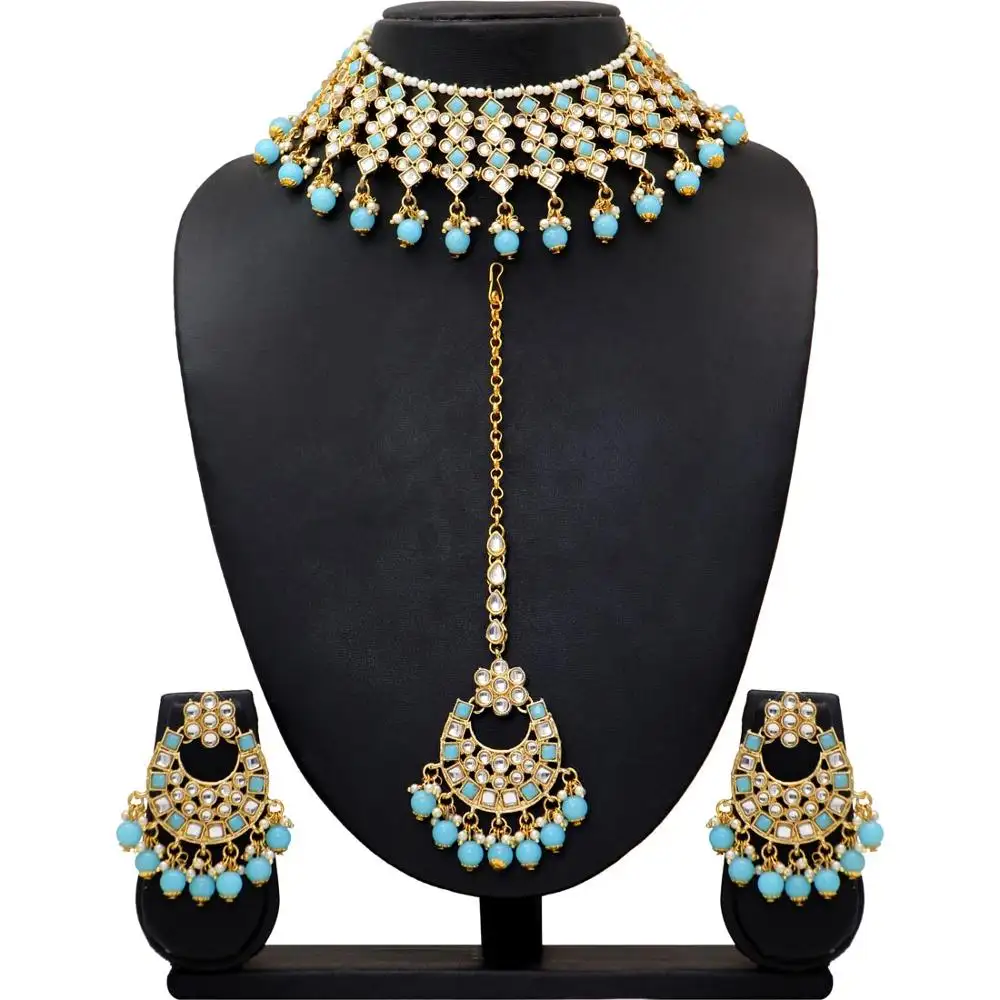 Latest Exclusive Designer Light Weight with Colorful Indian Handmade Kundan Necklace WITH earring Collection For Women And Girls